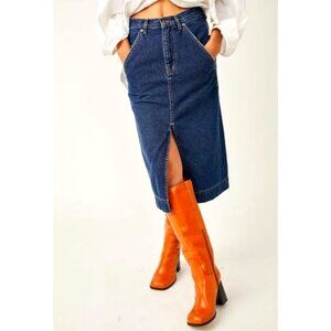 NWT * FREE PEOPLE Wild Roses Midi Skirt Sz 32